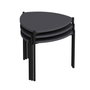 AUCUNE Mesa de centro apilable LENNY Ovalada Antracita